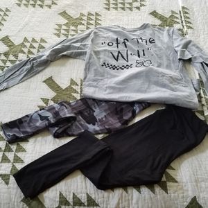 Hot Kiss 2 pair Camo Color & Blk Color Leggings